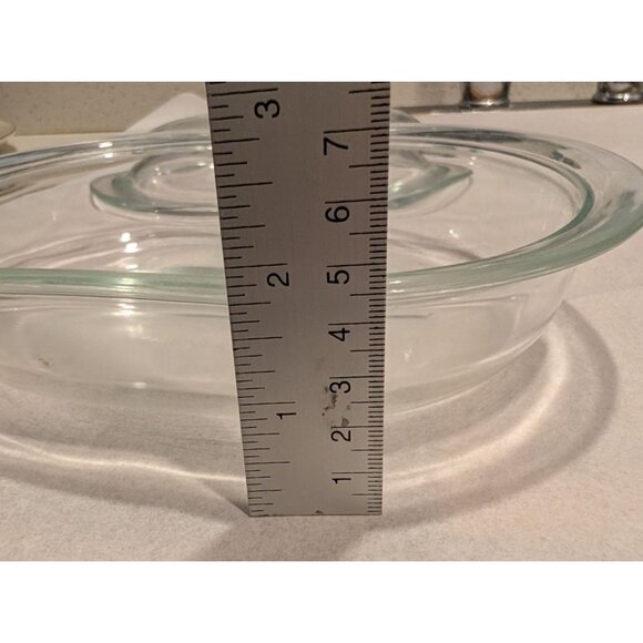 Pyrex 602-C Clear Glass Oval Casserole Dish with Ribbed Lid - Picture 15 of 16
